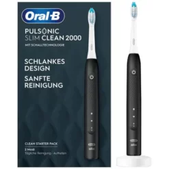 Oral-B Pulsonic Slim Clean 2000 Schwarz - Schallzahnbürste
