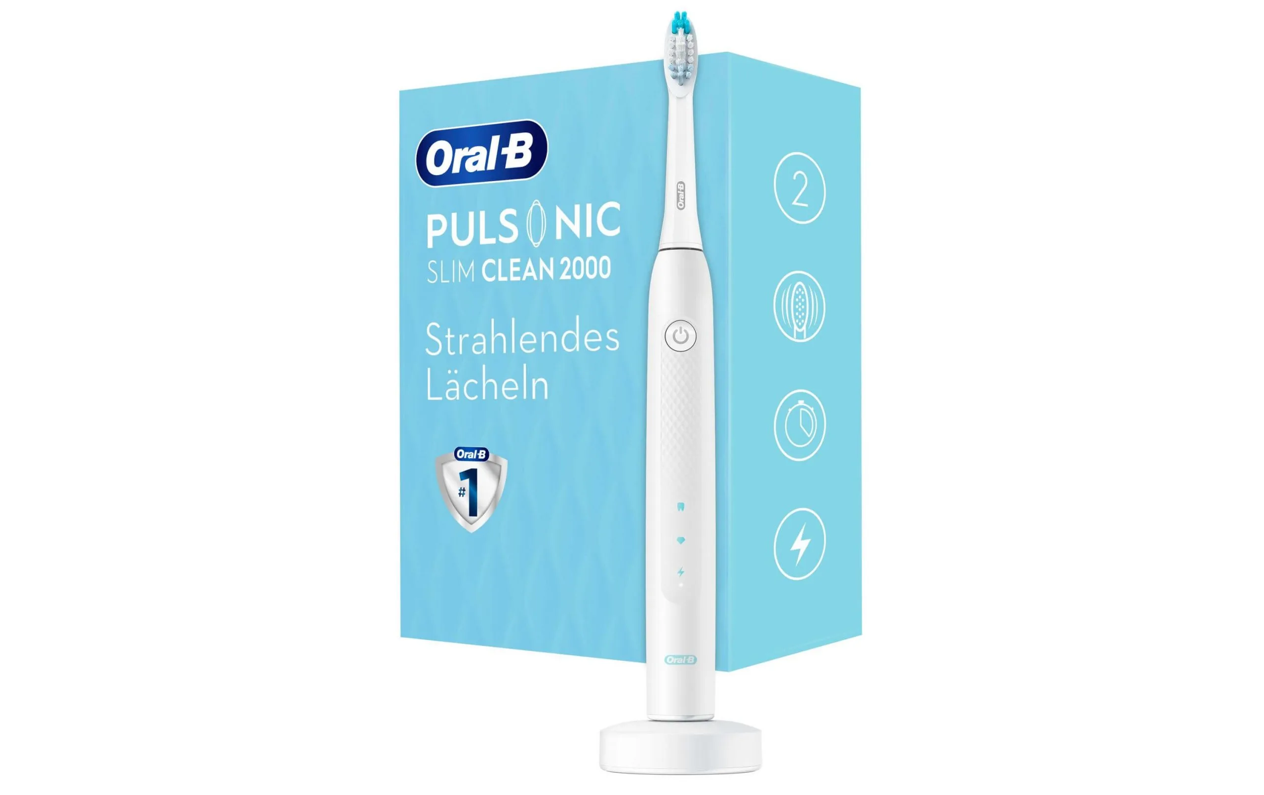 Oral-B Schallzahnbürste Pulsonic Slim Clean 2000 Weiss - Elektrische Zahnbürste 2 Oral-B Schallzahnbürste Pulsonic Slim Clean 2000 Weiss - Elektrische Zahnbürste - Image 2
