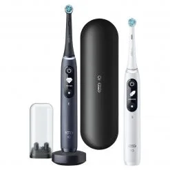 Oral-B Rotationszahnbürste IO Series 7, Schwarz/Weiss - Elektrische Zahnbürste