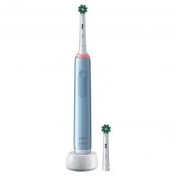Oral-B Rotationszahnbürste Pro 3 3000 Cross Action, Blau - Elektrische Zahnbürste